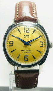 Vintage HMT Yellow PILOT 1980's Mechanical Watch